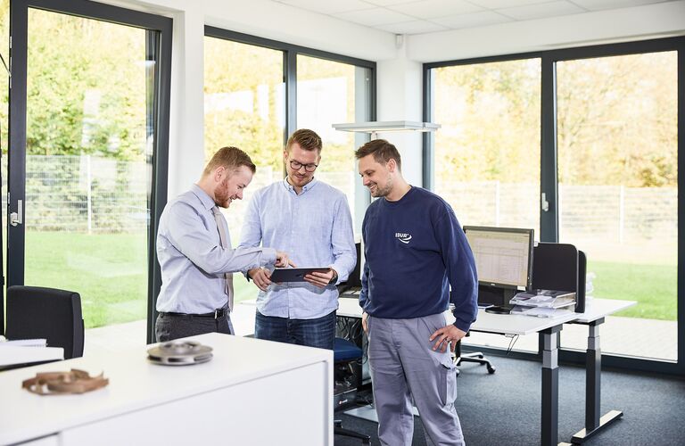 Team in a meeting